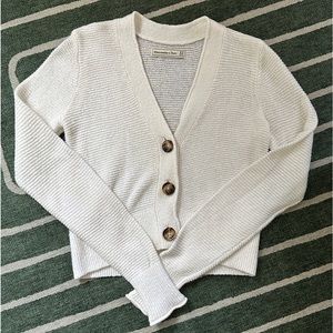 Abercrombie White Cardigan XS